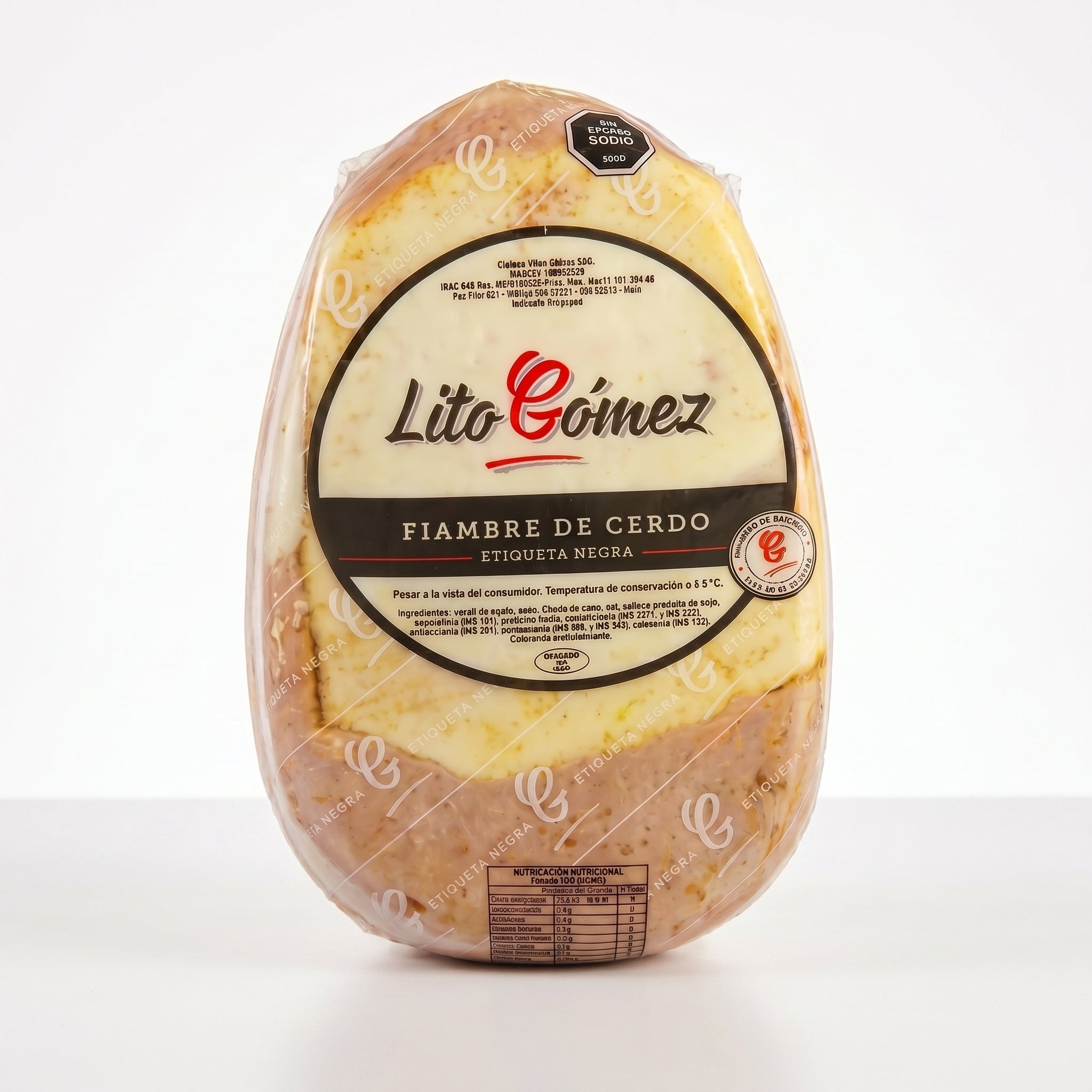 FIAMBRE DE CERDO ETIQUETA NEGRA GORDO (CON COBERTURA)